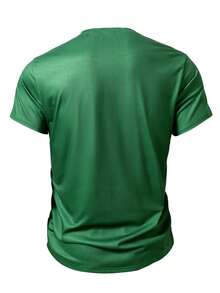 Manfinity Homme Men's Casual Everyday Commute St. Patrick's Day Clover Print Short Sleeve Polo Shirt, Summer - Multicolor - View 2