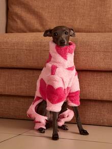 PETSIN Pawparrel 1件宠物秋冬时尚双面毛绒保暖弹力舒适狗狗高领连体衣 - 彩色 - 查看 4