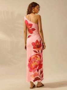 CAJUNI Tropical Vacation Light Pink Flower Mesh Dress - Pink - View 2