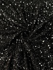 Franclia Women's Fashion Shiny Loose Fit Sheer Mesh Short Sleeve T-Shirt - Multicolor - View 5