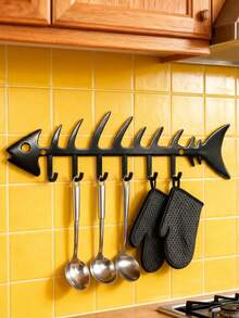 Joivida Iron Fishbone-Shaped Decorative Hook, Suitable For Gardens, Courtyards, Outdoor Decoration, Specialty Goods, European Country Style(Manual Measurement, Slight Size Error) - Multicolor - View 1