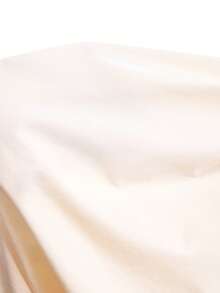 SHEIN EZwear Áo sơ mi tay dài cổ buộc dây, đệm vai cỡ lớn, tối giản cho nữ cỡ lớn, phù hợp mặc hàng ngày, đi làm, trang phục công sở, phong cách học sinh, thời trang đô thị - Vàng nhạt - Xem 7