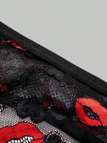 Men's Heart & Lip Print Sheer Sexy Briefs Underwear - Multicolor - View 4