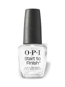OPI Nail Lacquer Start To Finish 3 In 1 0.5oz/15ml 透明指甲護理液，3合1配方，含維生素A，適合女性居家美甲護理 - Start To Finish - 查看 2
