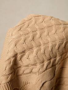 EMERY ROSE V領麻花編織毛衣背心