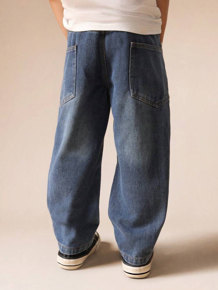 Medium Wash Relaxed Denim Jeans