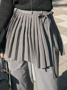 FRIFUL 女士腰部系带抽绳褶皱A字裙