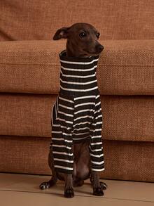 PETSIN Pawparrel Striped Long Sleeve Warm And Comfortable Sweatshirt, Autumn/Spring - Multicolor - View 4