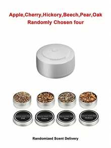 Teckwe 1 Stück Raucher mit 650mAh Akku 1 Set Cocktail Raucher Kit - 6 Geschmacksrichtungen Holzchips Infuser für Whiskey (durchschnittlich 18g pro Dose Material), Cocktails, Wein, Fleisch und Käse - perfektes Geschenk für Väter. Mehrfarbige Lichteffekte mit grün, blau, rot und hellblau wechselnden Modi (Hinweis: Die weiße Version zeigt aufgrund des helleren Materials eine leichte Lichtdurchlässigkeit) - Verschiedenfarbig - Übersicht 15