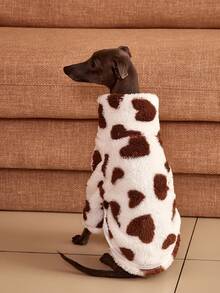 PETSIN Pawparrel 1pc Pet Autumn/Winter Double Sided Plush Elastic Comfortable Warm Fabric High Neck Dog Hoodie - Multicolor - View 3