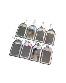 1PC Transparent Glitter Cute Frog Penguin 3 Inch PVC Student ID Card Holder Girls Kawaii Random Photo Card Sleeve Collectible Pocket Storage Protector For School College Accessories - Multicolor - View 13
