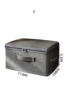 布艺收纳箱 可折叠布盒 带盖 适用于衣物、玩具和家居收纳 棉麻材质 卧室收纳整理箱