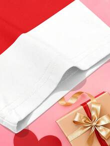 Manfinity Joysei Men's White Bold Wide Stripe Three Hearts Scribble Print Couple Matching T-Shirt | Valentine Hand Drawn Doodle Love Graphic Horizontal Color Block Tee | Classic Nautical Inspired Crew Neck Short Sleeve Top | Sweet Romantic Anniversary Gift His And Hers Loose Fit Shirt | Simple Preppy Clean Summer Casual Date Night Wear | Soft Breathable Boyfriend Girlfriend Daily Outdoor Holiday Outerwear,Men's Heart Striped Print Round Neck Short Sleeve Casual T-Shirt - Multicolor - View 7