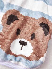 PETSIN Áo nỉ in hình mặt gấu nâu, phối màu, dày dặn, ấm áp, thích hợp cho thú cưng, thích hợp cho mùa thu đông. - Nhiều màu - Xem 4