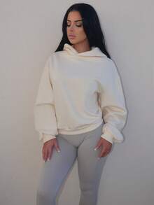 Vassilux 超大连帽衫 宽松版型 落肩运动衫 返校 秋冬 舒适秋季 圣诞节 可爱休闲 日常 Y2K 街头服饰 胶囊衣橱 黄色圣诞节 - 淡黃色 - 查看 6