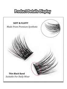 Rikuaild 110 Clusters DIY Eyelash Extension Strong Wispy Soft Cluster Lash Thin Band Crossed Natural False Eyelashes Lash Clusters,Eye Lash Clusters,Individual Eyelashes,Lashes,Fake Lashes - D - View 4