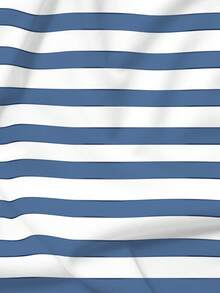 Manfinity 男士休闲条纹四分之一扣短袖 Polo 衫，夏季款 - 彩色 - 查看 5