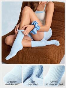 GLOWMODE 3 Pairs Socks Soft Ventilated Mesh With Embroidered Logo Gym Workout Daily - Summer Song - View 2