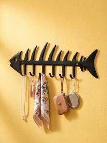 Joivida Iron Fishbone-Shaped Decorative Hook, Suitable For Gardens, Courtyards, Outdoor Decoration, Specialty Goods, European Country Style(Manual Measurement, Slight Size Error) - Multicolor - View 2