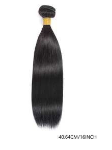 10A级直发真人发,1束装,100%未经加工的巴西原生直发,单束装,女士真人发,自然色 - Natural Black - 查看 12