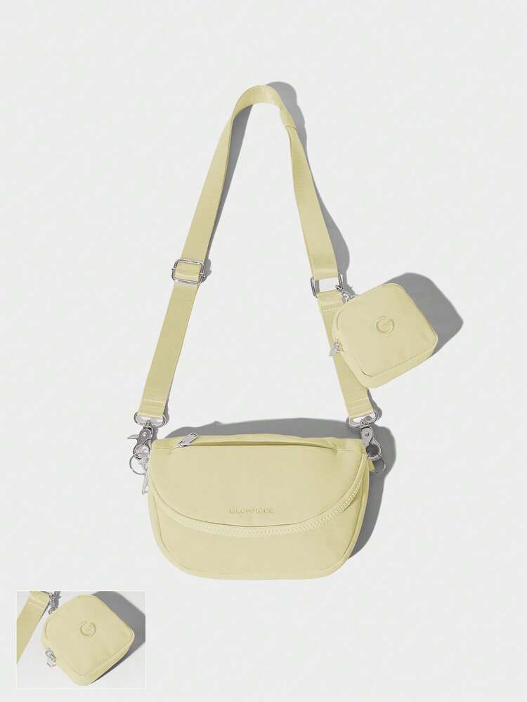 1,5 L Sac à bandoulière résistant à l'eau pratique pour les déplacements avec pochette amovible nano, usage quotidien et décontracté