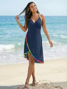 Swim Vcay 女士夏季穿搭 时尚沙滩罩衫，适合夏季度假和海滩穿着