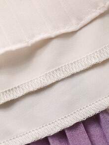 DAZY Women's Elegant Floral Pleated Sleeveless Straight Midi Dress, Summer - Purple - View 7