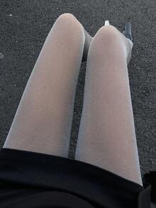 DAZY 女士时尚性感闪亮网纱打底裤 Y2k