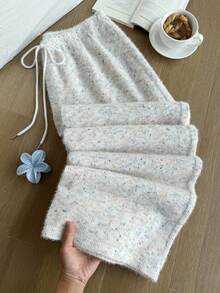 Comfortcana 大码女式抽绳腰阔腿宽松休闲裤 - 彩色 - 查看 4