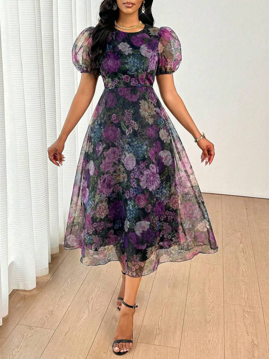 SHEIN Lady Váy tốt nghiệp, Váy tốt nghiệp cho nữ, Váy tốt nghiệp màu trắng, Trang phục tốt nghiệp, Trang phục ngày lễ, Váy dự tiệc cưới, Váy sinh nhật cho nữ, Trang phục công sở thường ngày, Trang phục lễ hội - Màu tím - Xem 1