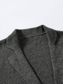 Manfinity CityGents Men's Dark Grey Knitwear Long Sleeve Regular Length Cardigan