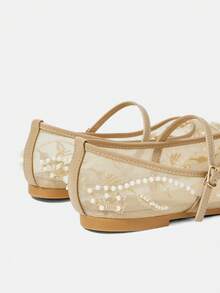 CUCCOO HITCHD 女士搭扣设计休闲时尚平底鞋 - 卡其色 - 查看 11