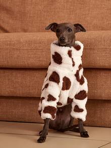 PETSIN Pawparrel 1pc Pet Autumn/Winter Double Sided Plush Elastic Comfortable Warm Fabric High Neck Dog Hoodie - Multicolor - View 5