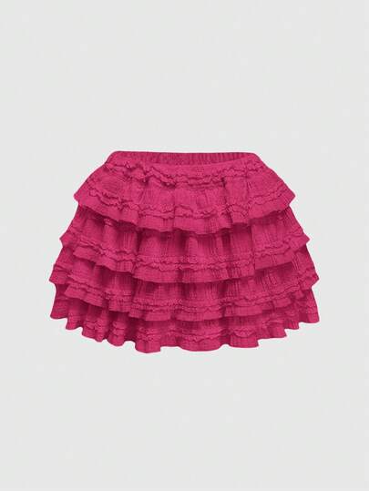 Kawaii Jupe mini femme à taille basse, patchwork avec ourlet gâteau texturé, blanc, style Y2K. Polyvalente pour de multiples occasions, automne/hiver