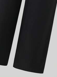 Firerie Kids Firerie Kids Tween Girl Plunging Neckline Burgundy Jumpsuit, Commute & Everyday Wear High Fashion Girls Jumpsuit - Black - View 4