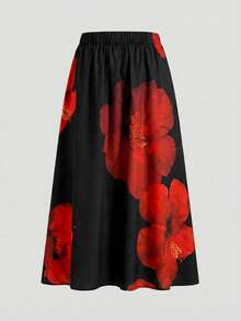 Firerie Chân váy chữ A in hoa cỡ lớn mùa hè - Nhiều màu - Xem 2