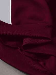 STYNVO Men's Letter Embroidery Graphic Crew Neck Long Sleeve Sweatshirt And Pocket Sweatpants Casual Outfit, Suitable For Autumn/Winter Outings - Burgundy - View 7