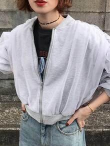 FRIFUL Women's Casual Mesh Decorated Jacket, Spring/Autumn