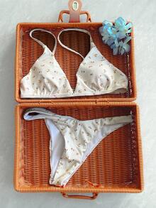 Swim Mod Söt, blommig strandbikiniset för kvinnor, vår/sommar - Multifärgad - Visa 5