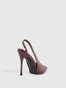 CUCCOO SZL Women's Pointed Toe High Heel Pumps, Suitable For Commuting And Daily Wear Valentine's Day - Burgundy - View 3