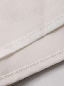 DAZY Women's Round Neck Textured Korean-Style Midi Party Dress - White - View 3