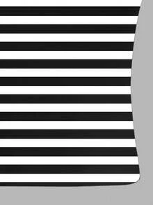 女童黑白条纹印花长款背心，百搭叠穿单品，适合夏季，衣橱必备单品 - 黑與白 - 查看 6