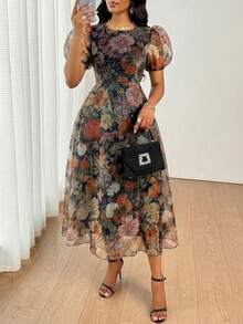 SHEIN Lady Váy tốt nghiệp, Váy tốt nghiệp cho nữ, Váy tốt nghiệp màu trắng, Trang phục tốt nghiệp, Trang phục ngày lễ, Váy dự tiệc cưới, Váy sinh nhật cho nữ, Trang phục công sở thường ngày, Trang phục lễ hội - màu nâu - Xem 4