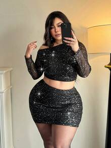 Vibekara Plus Size Co-Ords - Black - View 3