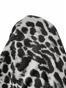 Solflare Plus Size Leopard Print Backless Dress With Adjustable Spaghetti Straps And Hidden Zipper For Summer Holiday Vacation - Grey - View 7