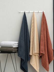 1条超大尺寸长方形涤纶浴巾，尺寸为90 x 170厘米或34 x 75厘米，可用作小手巾，吸水性强，快干，柔软舒适，适用于浴室、旅行、送礼、健身房、海滩、酒店、沙龙、户外、男女通用、四季皆宜、学校、返校季、旅行、旅行必备品、家居必备品、毛巾、护肤品 - 彩色 - 查看 4