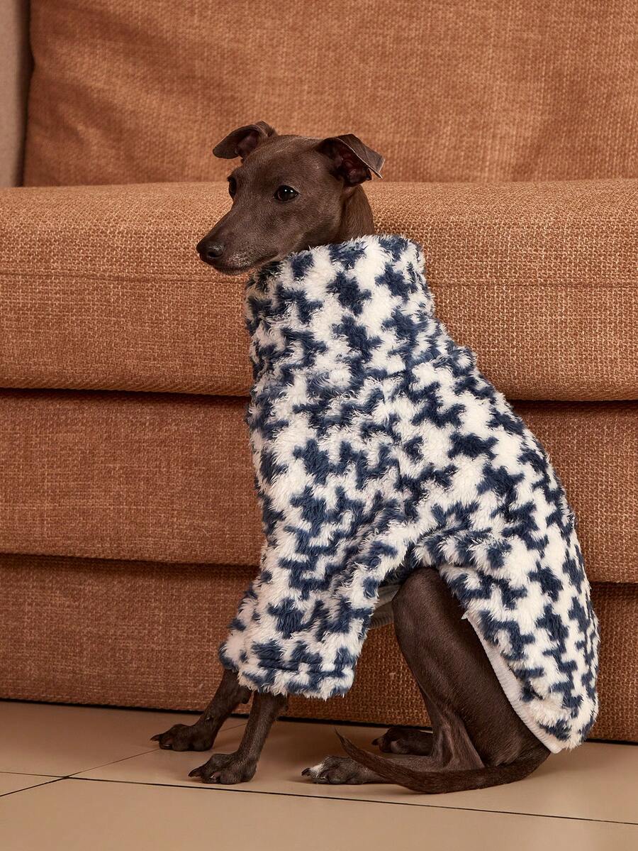 PETSIN Pawparrel 1 chiếc áo nỉ hai mặt ấm áp, mềm mại, co giãn, cổ cao cho thú cưng mùa thu/đông. - Nhiều màu - Xem 1