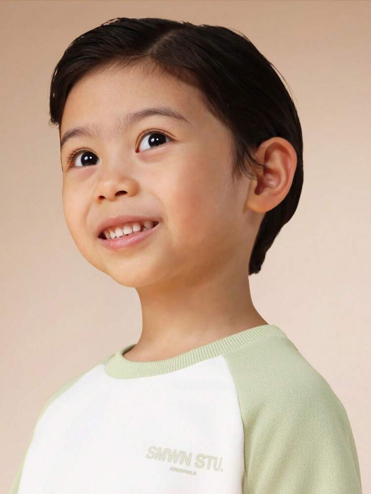 Color Block Raglan T-Shirt And Joggers Set