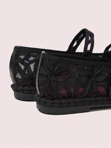 CUCCOO DOLLMOD Casual Commute Minimalist Versatile Comfortable Women Flats Spring Shoes - Black - View 9