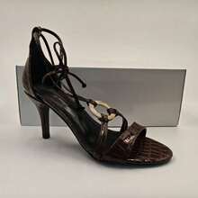 Rosivie 女士系带设计时尚高跟凉鞋，适合日常穿着